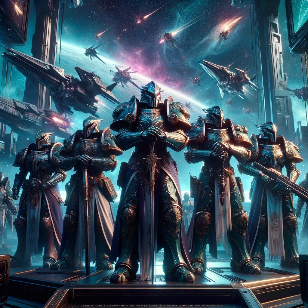 The Nebula Knights in their command center, prepared to impose order.